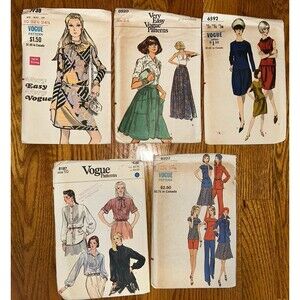 Vintage Vogue sewing patterns lot sz 10